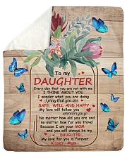 My Love For U Is Forever Butterfly Mom To Daughter Sherpa Fleece Blanket - 50" x 60" thumbnail