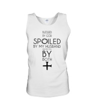 Blessed By God Spoiled By My Husband Unisex Tank tile