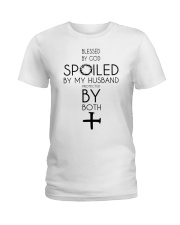 Blessed By God Spoiled By My Husband Ladies T-Shirt front