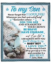 Never Forget That I Love You Mom To Son Fleece Blanket - 50" x 60" front