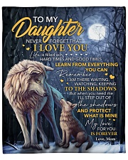Never Forget That I Love U Wolf Mom To Daughter Fleece Blanket - 50" x 60" front