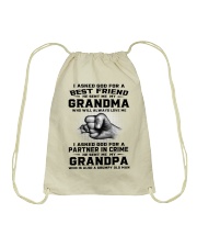 I Asked God For A Best Friend- Grandpa To Grandson Drawstring Bag tile