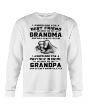 I Asked God For A Best Friend- Grandpa To Grandson Crewneck Sweatshirt tile