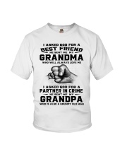 I Asked God For A Best Friend- Grandpa To Grandson Youth T-Shirt tile