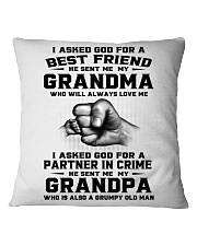 I Asked God For A Best Friend- Grandpa To Grandson Square Pillowcase tile