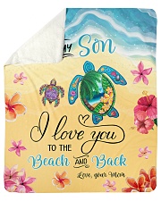I Love U To Beach And Back Turtle Mom To Son Sherpa Fleece Blanket tile