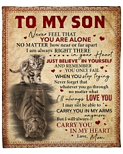 Never Feel That U Are Alone Mom To Son Fleece Blanket - 50" x 60" front