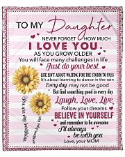 Never Forget How Much I Love U Mom To Daughter Fleece Blanket - 50" x 60" front
