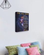 Never Forget That I Love You Lion Dad To Son 11x14 Gallery Wrapped Canvas Prints aos-canvas-pgw-11x14-lifestyle-front-02