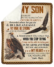 When Life's Troubles Eagle Mom To Son Sherpa Fleece Blanket tile