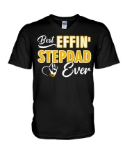 Best Effin' Stepdad Ever V-Neck T-Shirt thumbnail