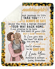 I Pray U Will Be Safe Grandma To Granddaughter Sherpa Fleece Blanket tile