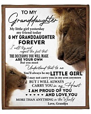 My Little Girl Yesterday-Grandpa To Granddaughter Fleece Blanket - 50" x 60" front