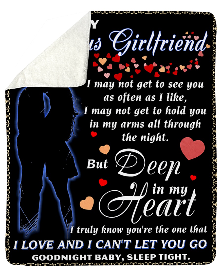 To My Girlfriend Sherpa Fleece Blanket - 50" x 60"