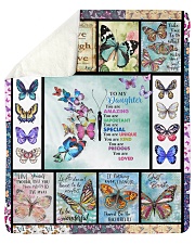 Butterfly Live Laugh Love Mom To Daughter Sherpa Fleece Blanket tile