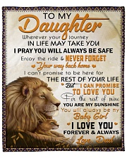 Wherever Your Journey In Life Lion Dad To Daughter Fleece Blanket - 50" x 60" front