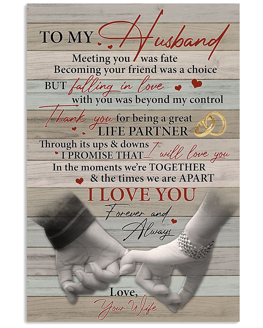 Husband Thanks For Being A Great Life Partner 11x17 Poster