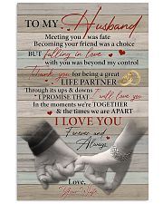Husband Thanks For Being A Great Life Partner 11x17 Poster front