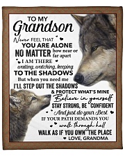 Never Feel You Are Alone Grandma To Grandson Fleece Blanket - 50" x 60" front