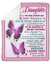 Today Is A Good Day Butterfly Dad To Daughter Sherpa Fleece Blanket tile