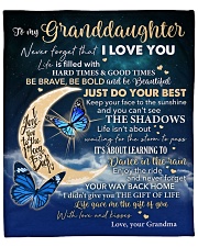 Moon Be Brave Be Bold Grandma To Granddaughter Fleece Blanket - 50" x 60" front