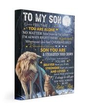 Never Feel That U Are Alone Wolf Mom To Son 11x14 Gallery Wrapped Canvas Prints front