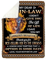 I Didn't Give U The Gift Lion MIL To Son-In-Law Sherpa Fleece Blanket tile