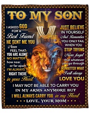 I Asked God For A Best Friend Lion Mom To Son Fleece Blanket - 50" x 60" front