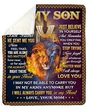 I Asked God For A Best Friend Lion Mom To Son Sherpa Fleece Blanket - 50" x 60" thumbnail