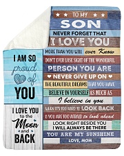 Never Forget That I Love U Mom To Son Sherpa Fleece Blanket tile