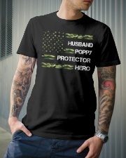 Husband Poppy Protector Hero Classic T-Shirt lifestyle-mens-crewneck-front-6