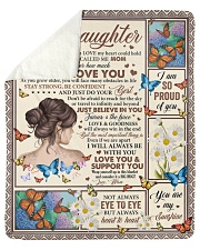 Never Knew How Much Love My Heart Mom To Daughter Sherpa Fleece Blanket tile