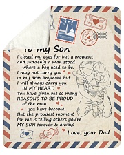 I Close My Eyes For But A Moment Dad To Son Sherpa Fleece Blanket tile