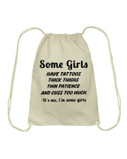 Some Girls Have Tattoos Thick Things It's Me Drawstring Bag tile