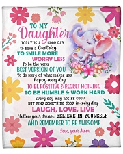 Today Is A Good Day Elephant Mom To Daughter Fleece Blanket - 50" x 60" front
