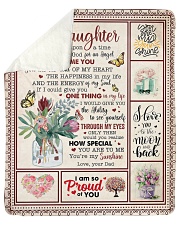 Once Upon A Time I Asked God Dad To Daughter Sherpa Fleece Blanket - 50" x 60" thumbnail