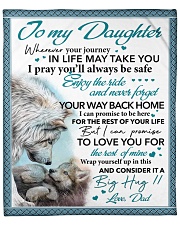 Whenever Your Journey In Life Dad To Daughter Fleece Blanket - 50" x 60" front