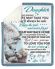 Whenever Your Journey In Life Dad To Daughter Sherpa Fleece Blanket tile