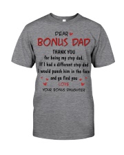 Dear bonus Dad Thank you for being my stepdad Classic T-Shirt thumbnail