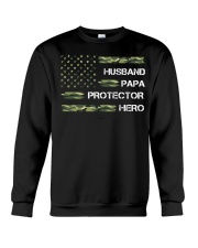 Husband Papa Protector Hero Crewneck Sweatshirt tile