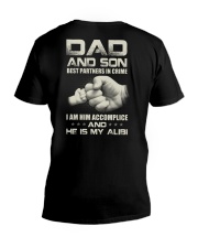 Dad And Son BEst Partners In Crime V-Neck T-Shirt tile