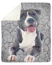Pitbull is relaxing Sherpa Fleece Blanket tile