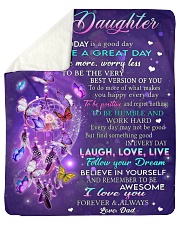 Today Is A Good Day Dad To Daughter Sherpa Fleece Blanket tile