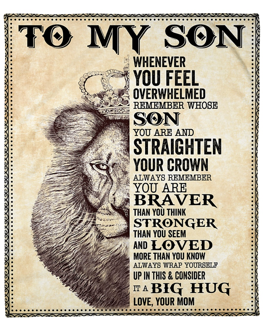 Son Lion Remember Straighten Your Crown Fleece Blanket - 50" x 60"