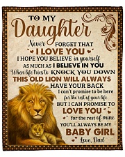 Never Forget I Love U Lion Dad To Daughter Fleece Blanket - 50" x 60" front