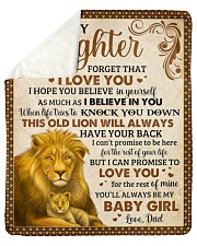 Never Forget I Love U Lion Dad To Daughter Sherpa Fleece Blanket - 50" x 60" thumbnail