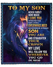 Never Forget How Much I Love U Lion Dad To Son Fleece Blanket - 50" x 60" front