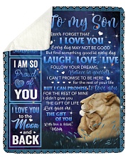 Never Forget That I Love U Lion Mom To Son Sherpa Fleece Blanket tile