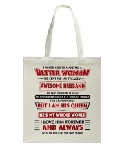 God Sent Me My Freakin' Awesome Husband Tote Bag thumbnail