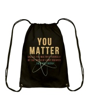 Science You matter unless you multiply yourself Drawstring Bag tile